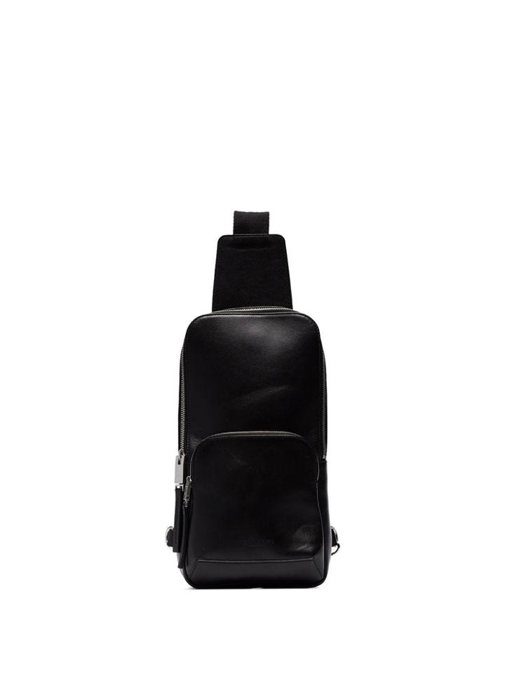 1017 Alyx 9sm Black Zip Pocket Leather Cross Body Bag