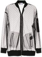 Red Valentino Tulle Bomber Jacket - Black
