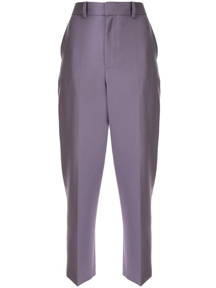 Irene Relax Tapered Trousers - Purple