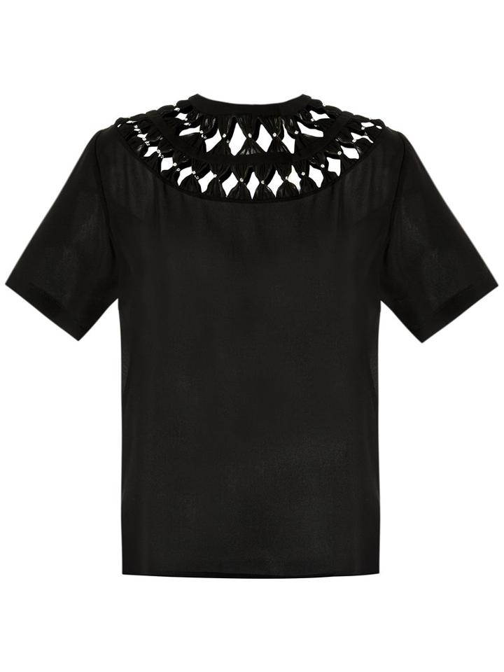 Reinaldo Lourenço - Panel Top - Women - Silk - 36, Black, Silk