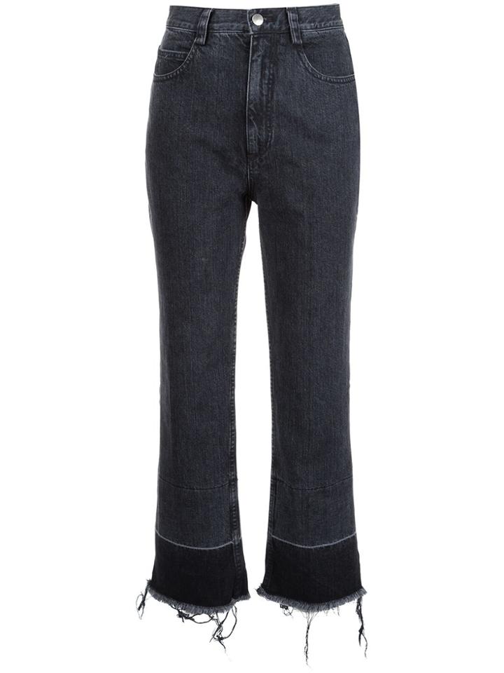 Rachel Comey Frayed Cropped Jeans - Black