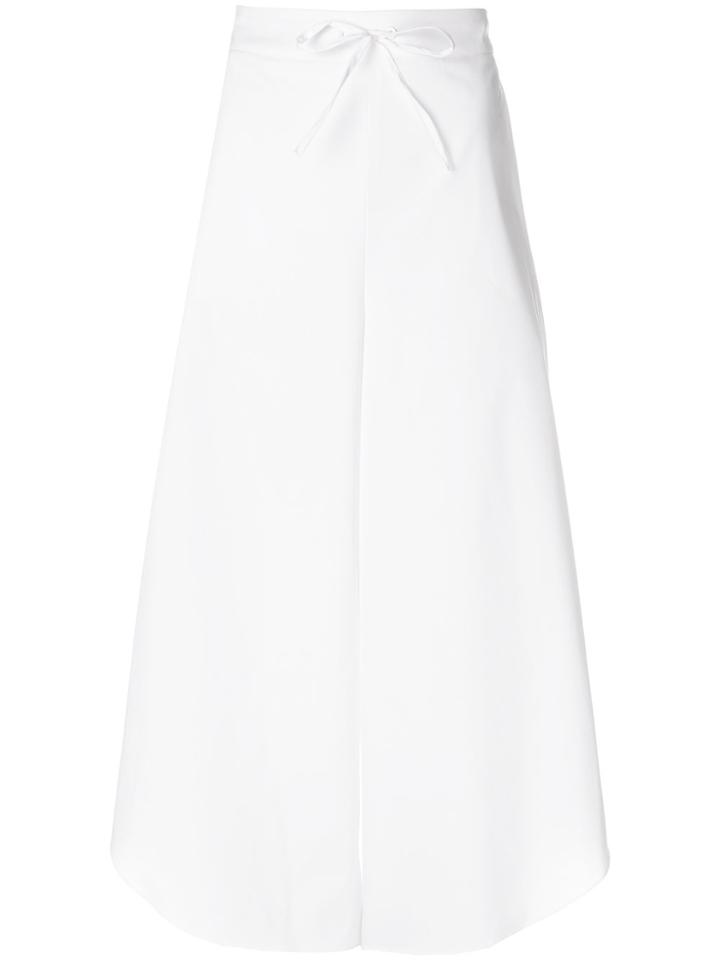 Luisa Cerano Cropped Flowing Culottes - White