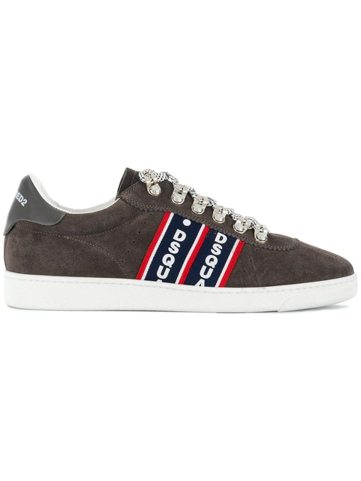 Dsquared2 Logo Stripe Sneakers - Brown