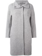 Herno Reversible Coat, Women's, Size: 44, Grey, Polyamide/polyester/acetate/virgin Wool