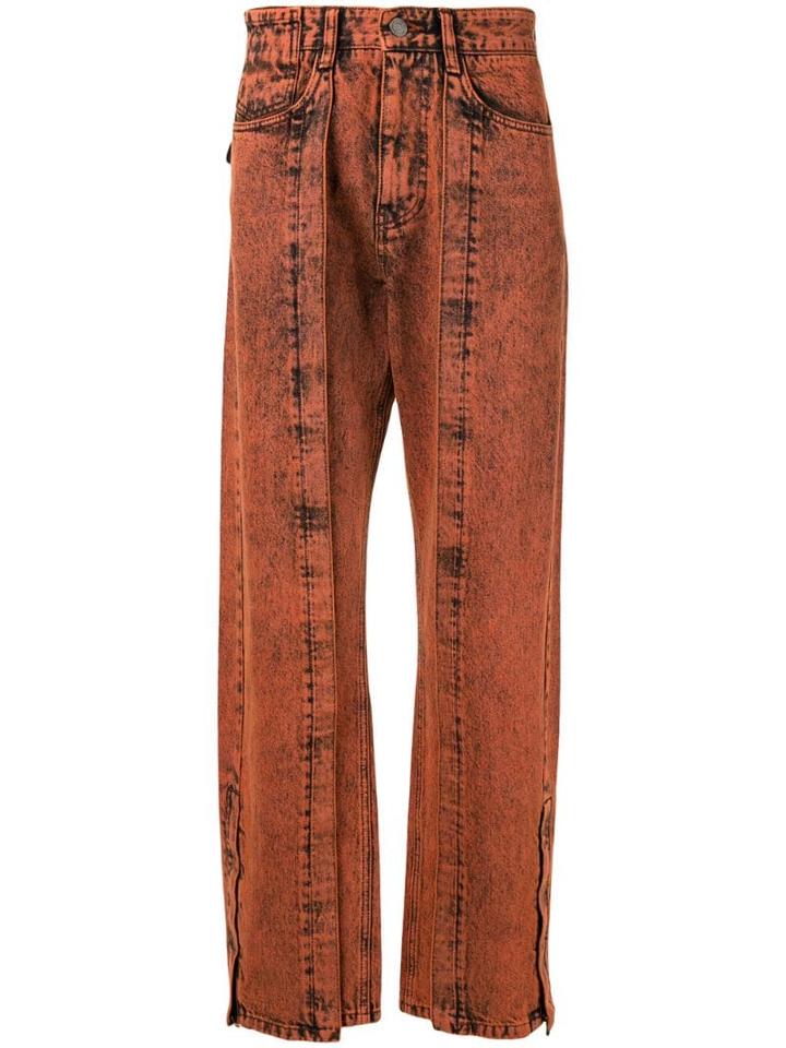 Wooyoungmi Faded Wash Jeans - Orange