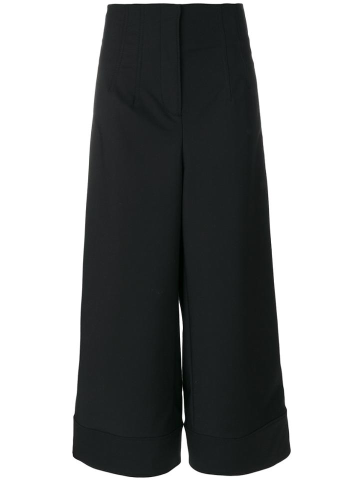 3.1 Phillip Lim Cropped Wide Leg Trousers - Black