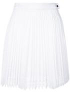Antonio Berardi - Pleated Lace Skirt - Women - Cotton/polyester - 44, White, Cotton/polyester