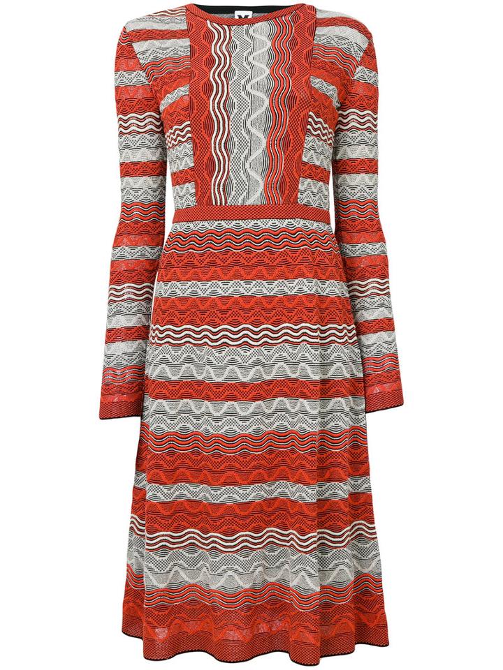 M Missoni - Knitted Flared Dress - Women - Cotton/polyamide/polyester/viscose - 44, White, Cotton/polyamide/polyester/viscose