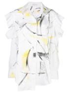 Yohji Yamamoto Paintstroke Print Shirt - White