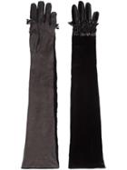 Dsquared2 Embellished Elbow Length Gloves - Black