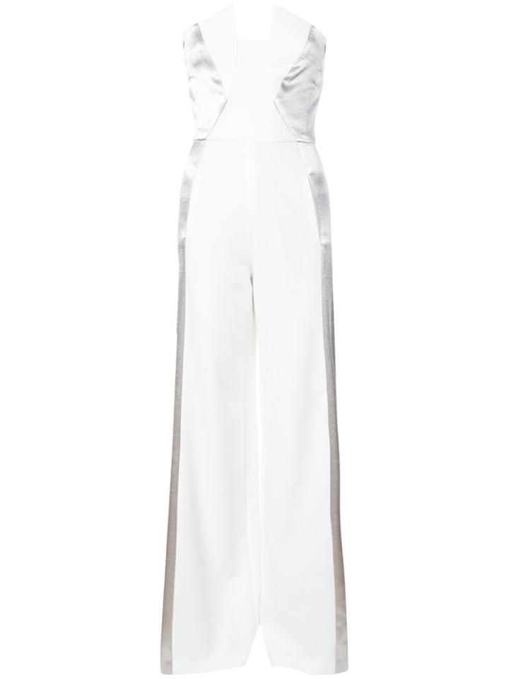 Black Halo Sleeveless Jumpsuit - White