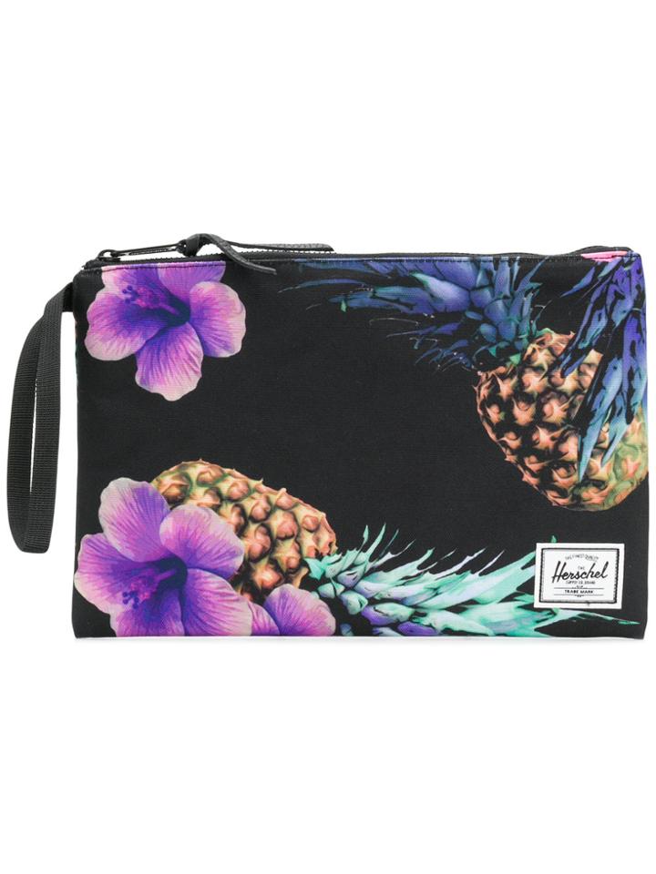 Herschel Supply Co. Floral Print Coin Pouch - Black