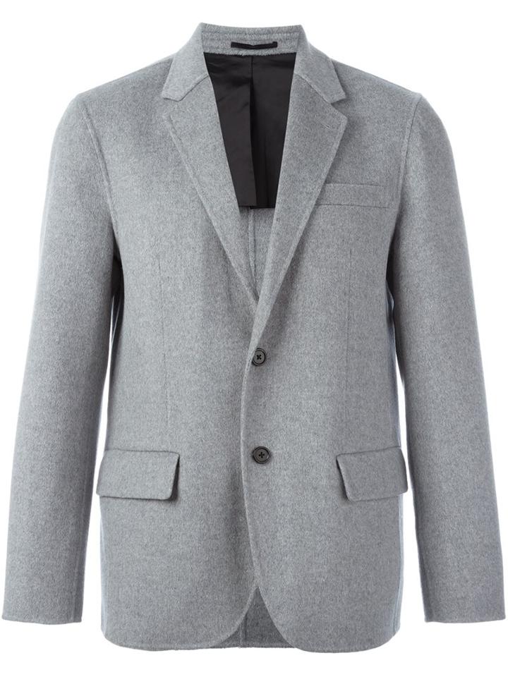 Joseph Two Button Blazer, Men's, Size: 50, Grey, Polyester/viscose/cashmere/wool
