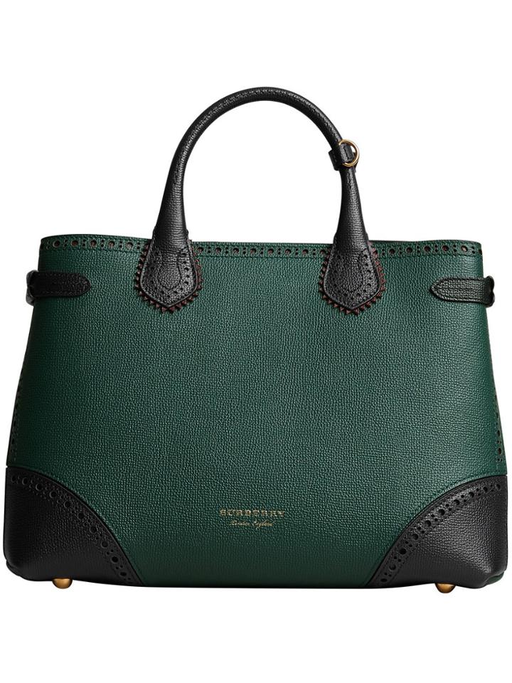Burberry Medium Banner Tote - Green
