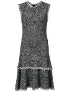 Oscar De La Renta Sleeveless Tweed Knit Dress - Black