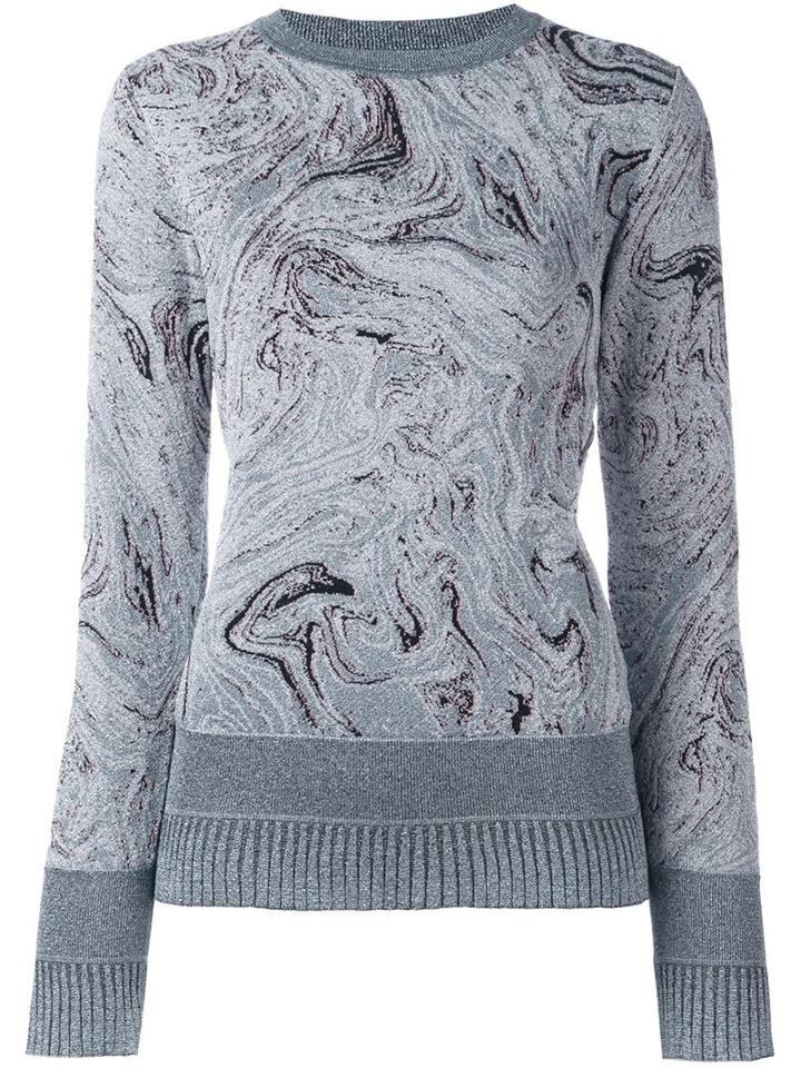 Lanvin Swirled Design Jumper, Women's, Size: Small, Grey, Polyamide/polyester/spandex/elastane/viscose