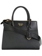 Prada Paradigme Tote Bag, Women's, Black, Calf Leather