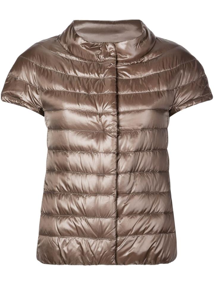 Herno Shortsleeved Padded Jacket - Brown
