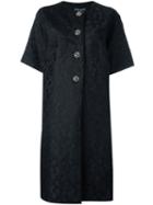 Dolce & Gabbana Jacquard Oversized Coat, Women's, Size: 44, Black, Polyester/silk/acrylic/polyester