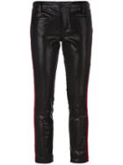 Haider Ackermann Skinny Striped Leather Trousers