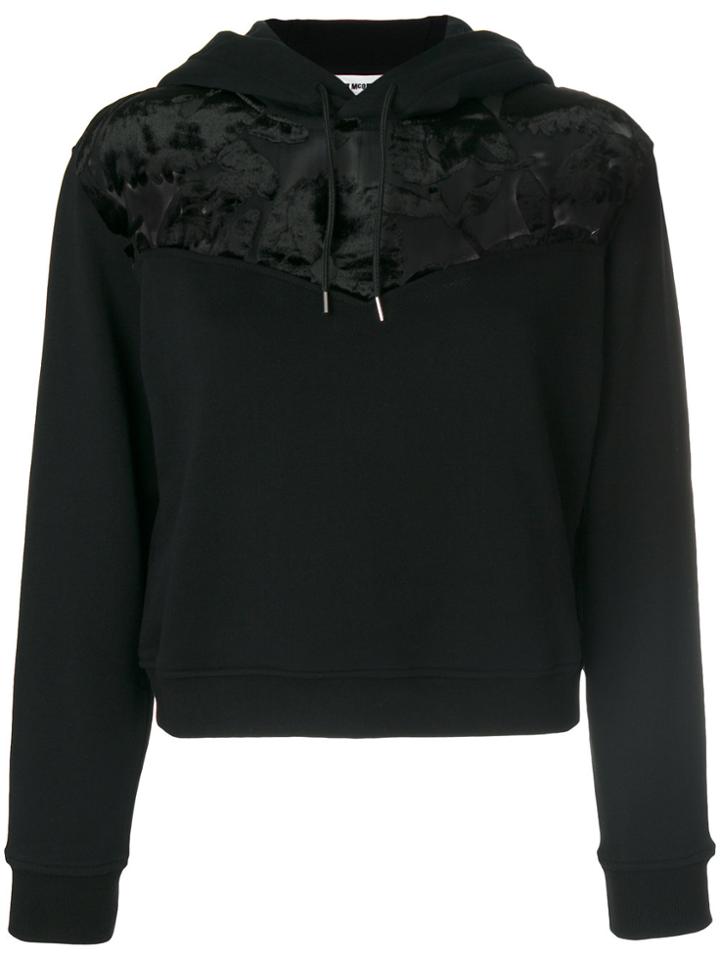 Mcq Alexander Mcqueen Devoré Mix Hoodie - Black