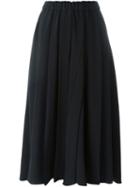 Victoria Beckham Pleated Midi Skirt, Women's, Size: 10, Black, Silk