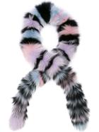 Charlotte Simone Scarf/chunky Monkey Fox Excl - Pink & Purple