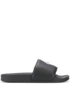 Marcelo Burlon County Of Milan Printed Logo Slides - Black