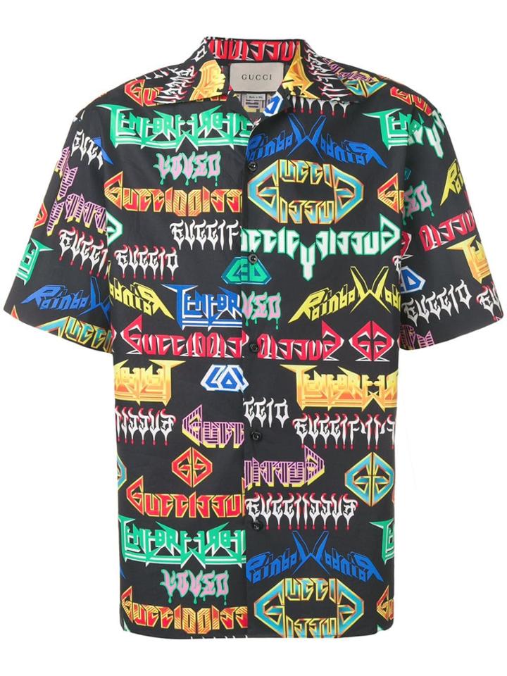 Gucci Multi Print Shirt - Black