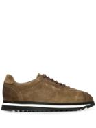 Doucal's Stacked-sole Suede Trainers - Brown