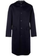 Mackintosh Single Breasted Coat, Men's, Size: 44, Blue, Virgin Wool