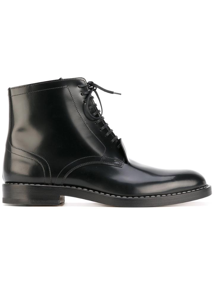 Maison Margiela Classic Lace-up Boots - Black