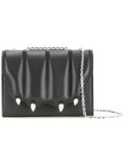 Marco De Vincenzo Quilted Paw Flap Crossbody Bag - Black