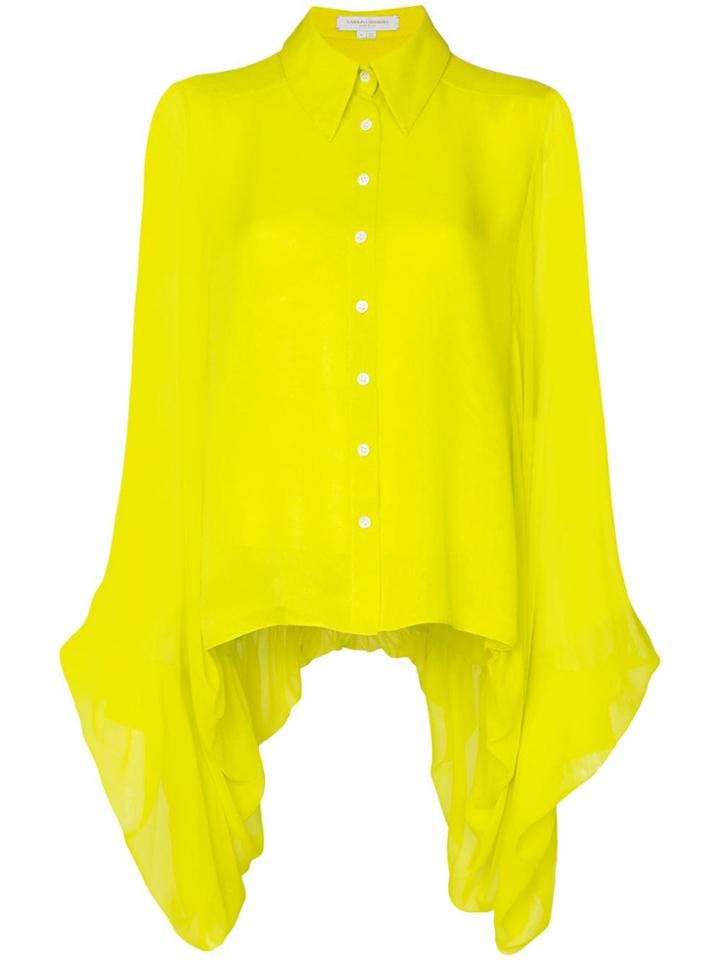 Carolina Herrera Draped Silk Shirt - Yellow