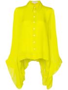 Carolina Herrera Draped Silk Shirt - Yellow