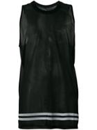 Odeur Oversized Mesh Vest Top - Black