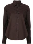 Romeo Gigli Vintage Wide Cuffs Shirt - Brown