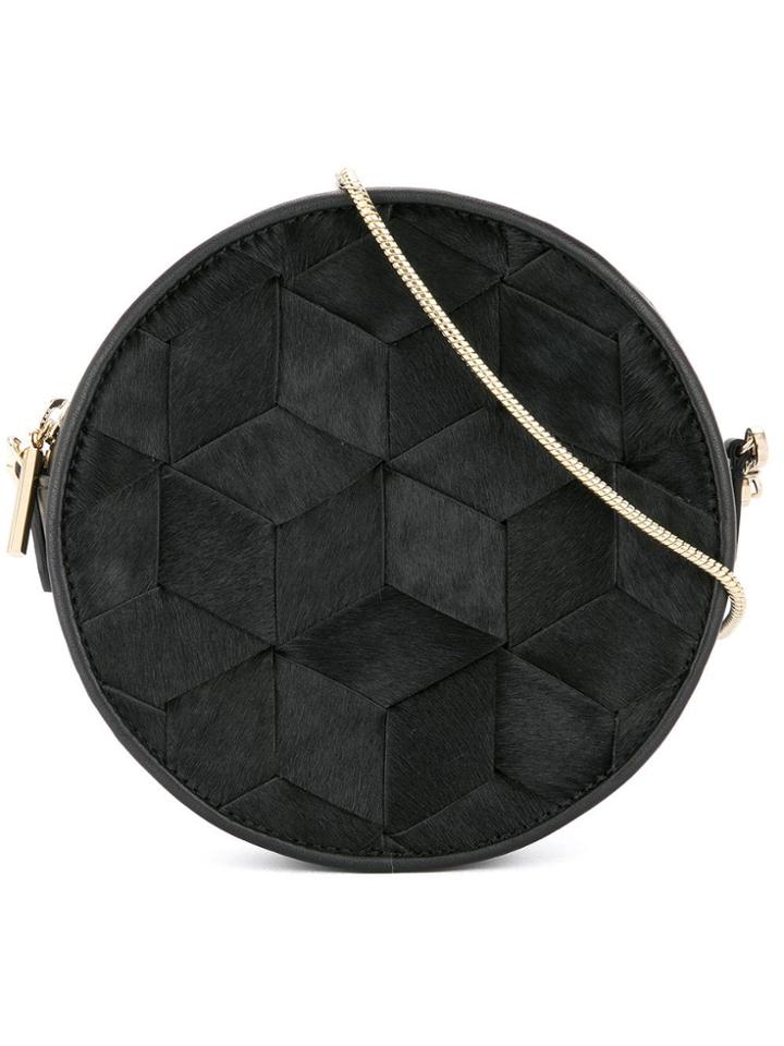 Welden Geometric Cut Crossbody Bag - Black