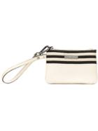 Mara Mac Striped Coin Pouch - White