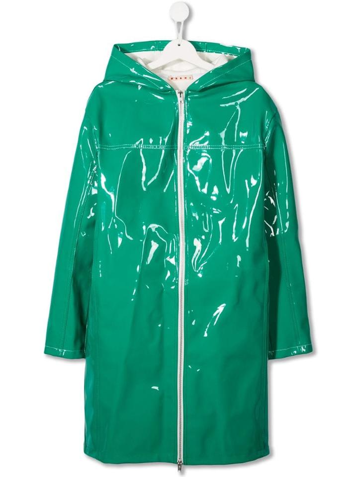 Marni Kids Plain Duffle Coat - Green