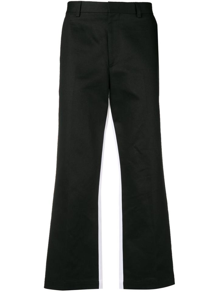 Msgm Cropped Colour-block Trousers - Black