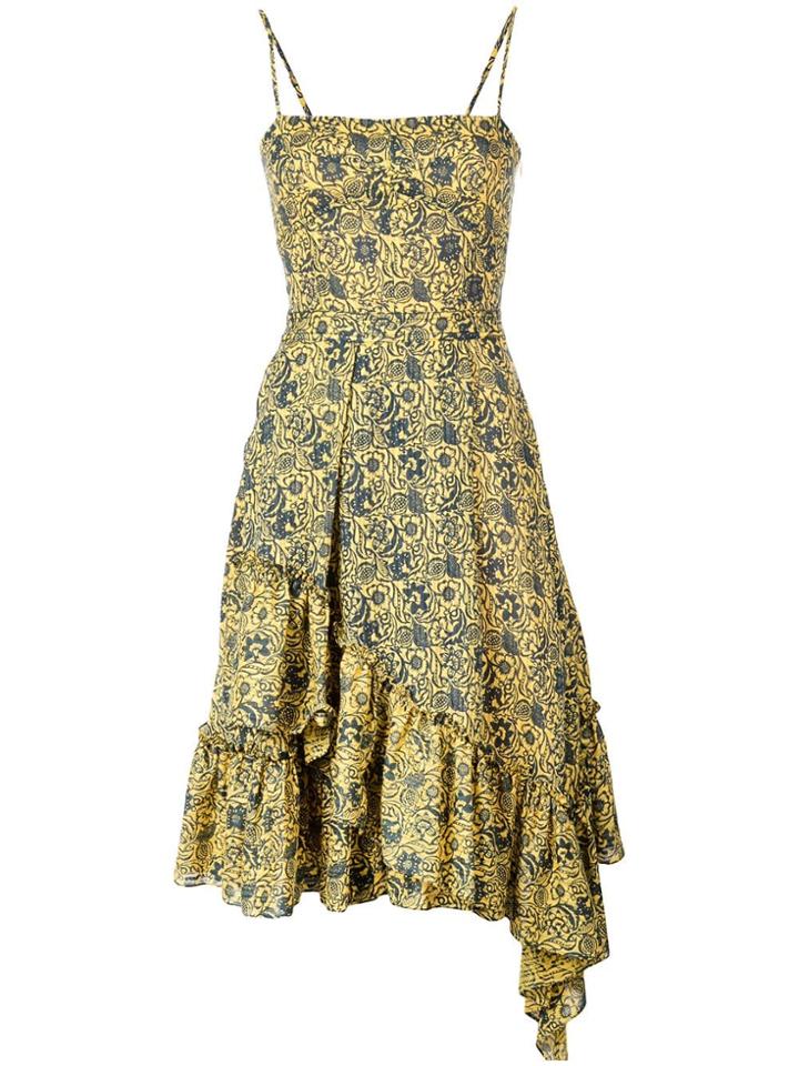 Derek Lam 10 Crosby Cami Dress With Asymmetrical Hem - Yellow
