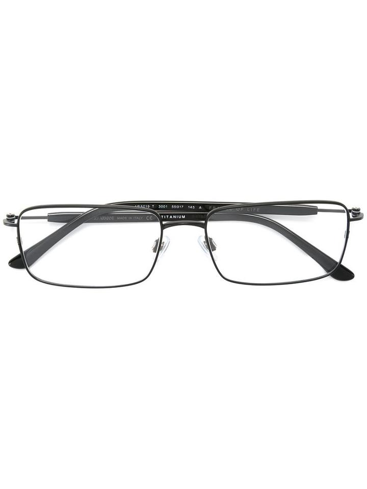 Giorgio Armani Square Frame Glasses, Black, Acetate/titanium
