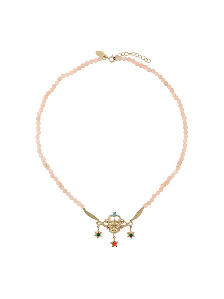 Iosselliani Puro Satyr Rose Quartz Necklace - Multicolour