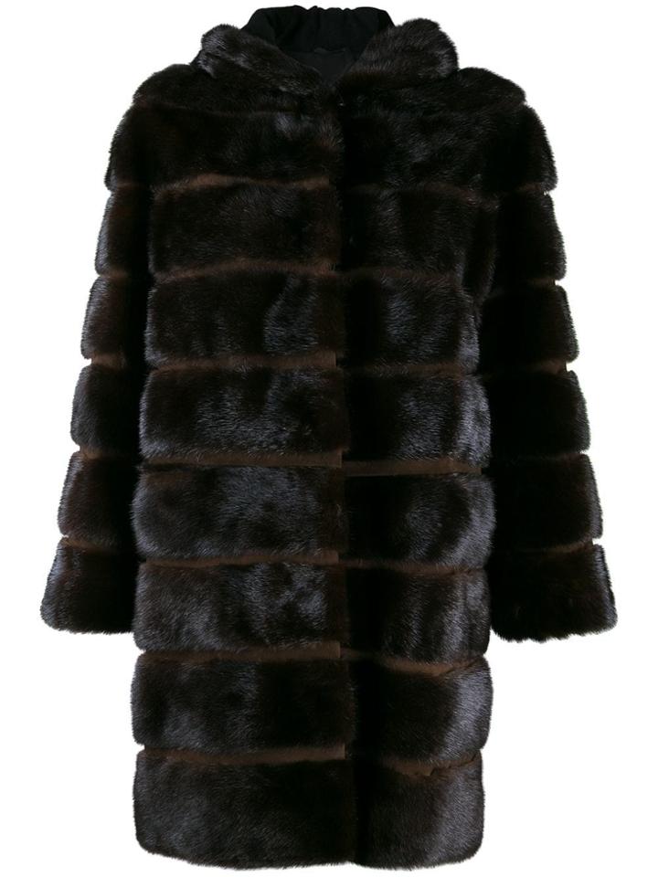 Simonetta Ravizza Open Front Panelled Jacket - Brown