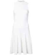 Carven - Band Collar Dress - Women - Nylon/viscose - M, White, Nylon/viscose