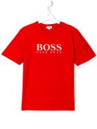 Boss Kids Logo Print T-shirt, Size: 14 Yrs, Red