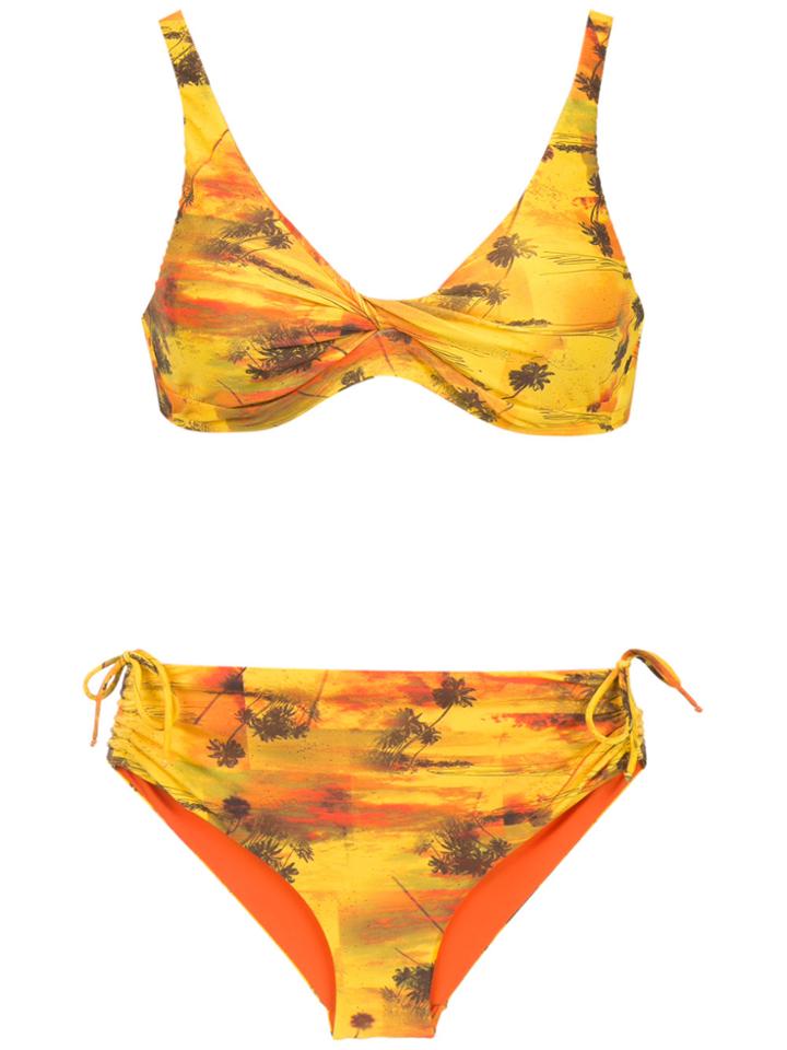 Lygia & Nanny Printed Marcela Bikini - Yellow & Orange
