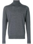 John Smedley Roll Neck Sweater - Grey