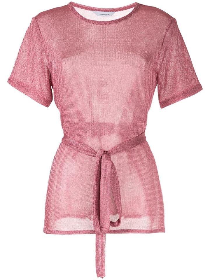 Kacey Devlin Motion Metallic Top - Pink